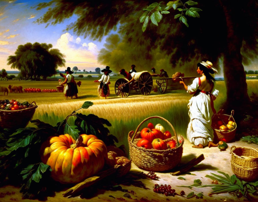 Harvest in summer