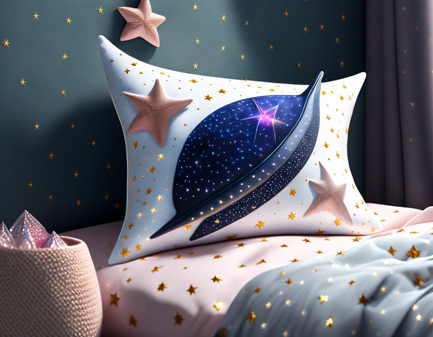 Cozy Bedroom Decor with Starry Theme