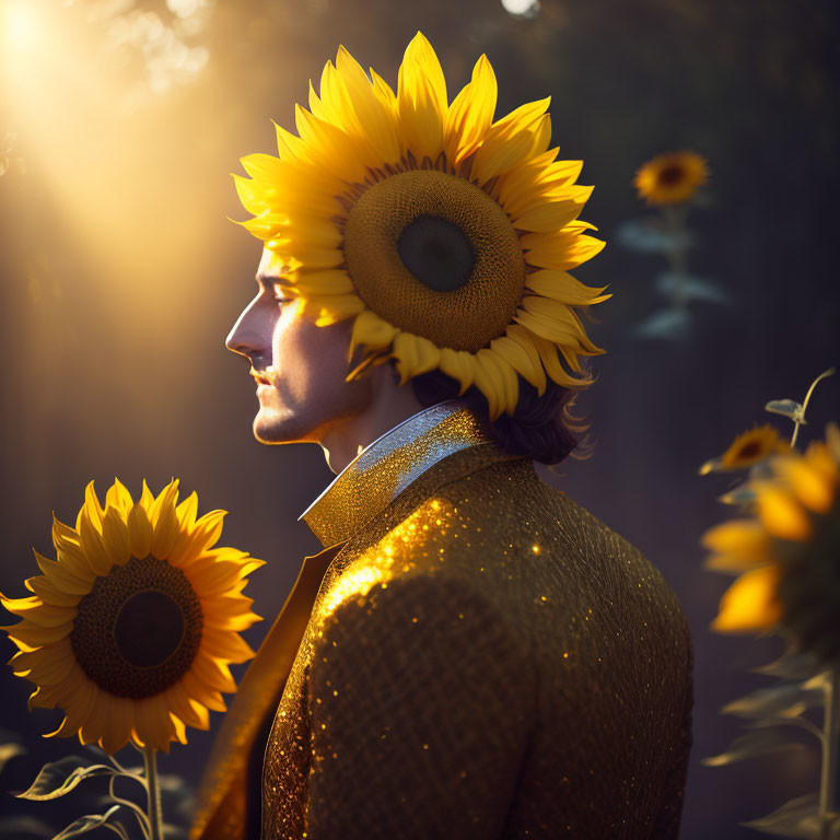 Aristocrat sunflower man 