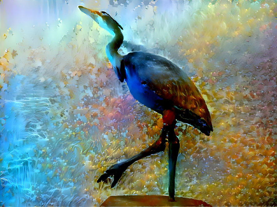 Hand Carved Blue Heron