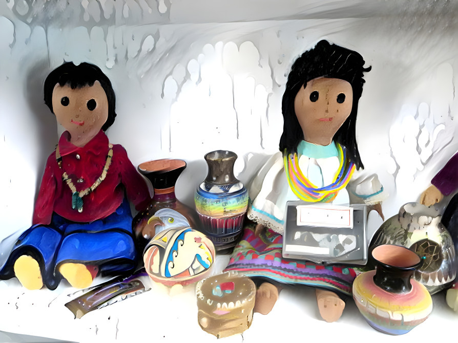 Native American Dolls and Pottery