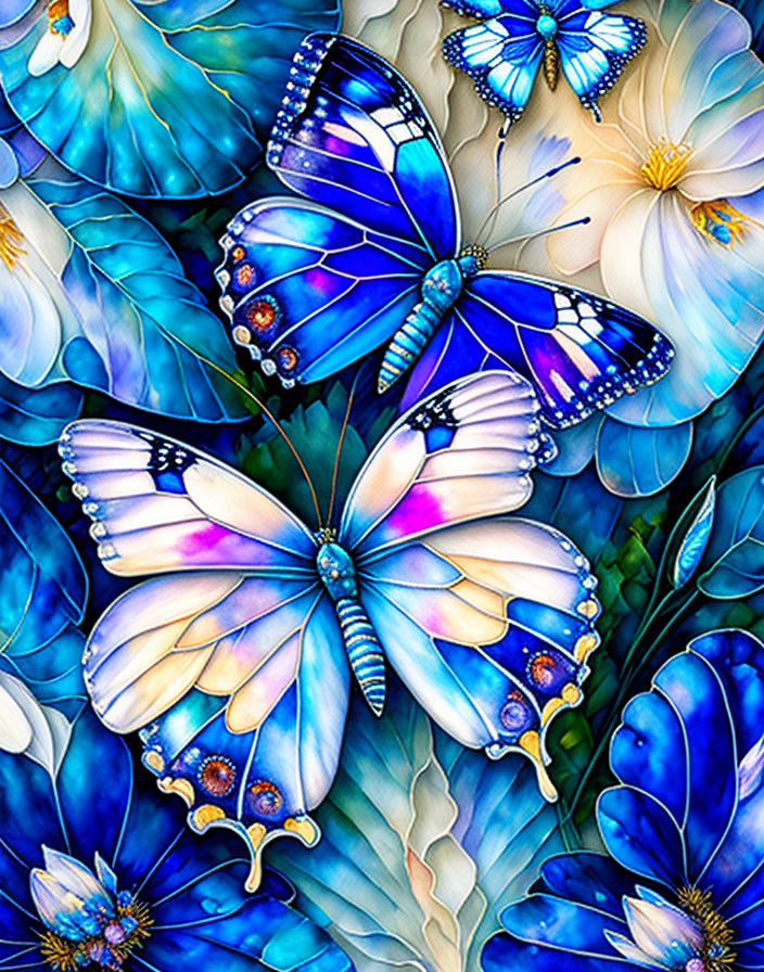 Colorful Butterfly Illustration with Detailed Wing Patterns