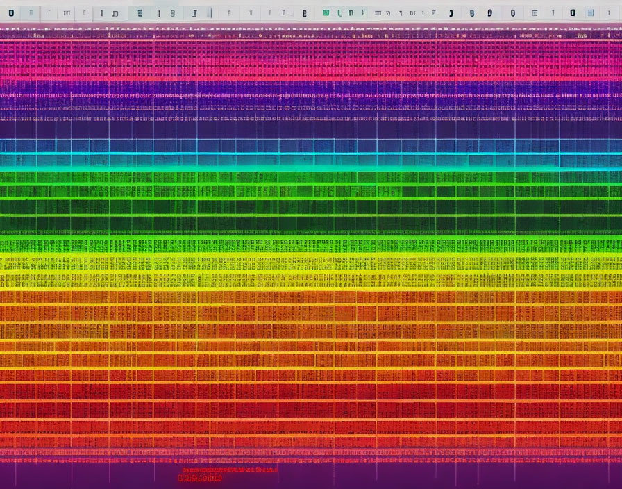 Vibrant digital heatmap with purple to red spectrum