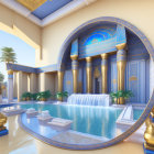 Luxurious Interior with Ancient Egyptian Design Elements