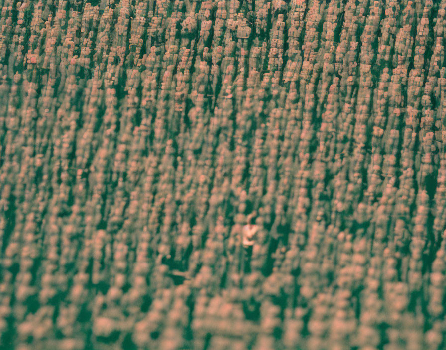 Detailed Green Textured Fabric Pattern Close-Up