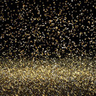 Golden Shimmering Particles on Dark Background