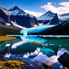 Majestic Glacial Landscape with Snow-Capped Peaks