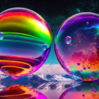 Colorful Soap Bubbles in Cosmic Setting