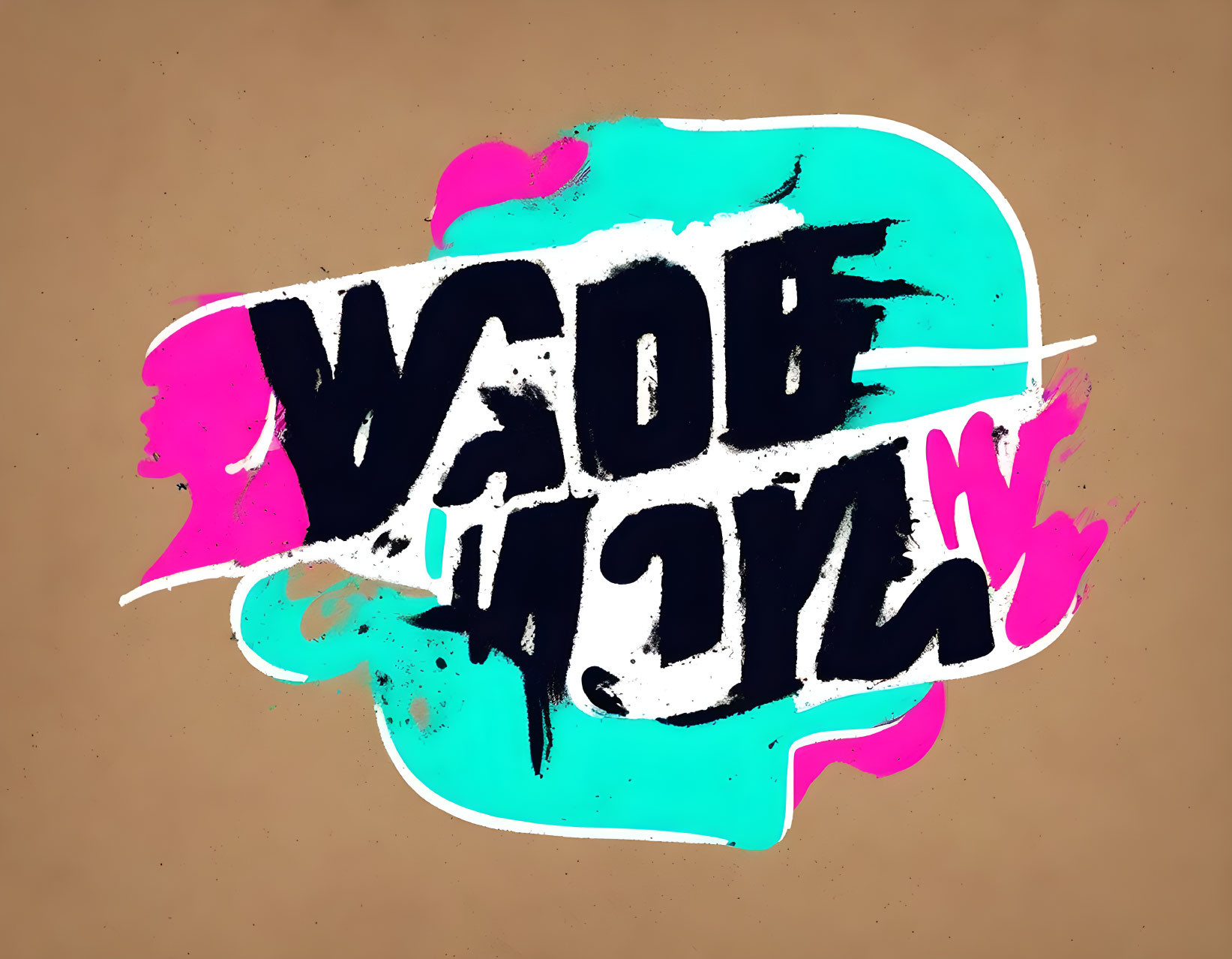 Colorful Graffiti Artwork Featuring Bold White "VGDB 4DZW" Text