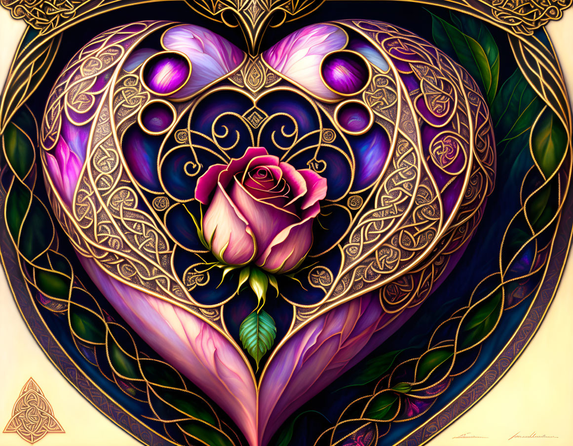 Celtic Rose Heart