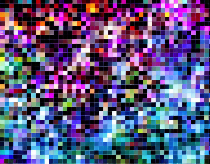 Colorful Pixelated Abstract Image with Mosaic Pattern