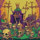 Colorful Skeleton King Artwork with Intricate Golden Details