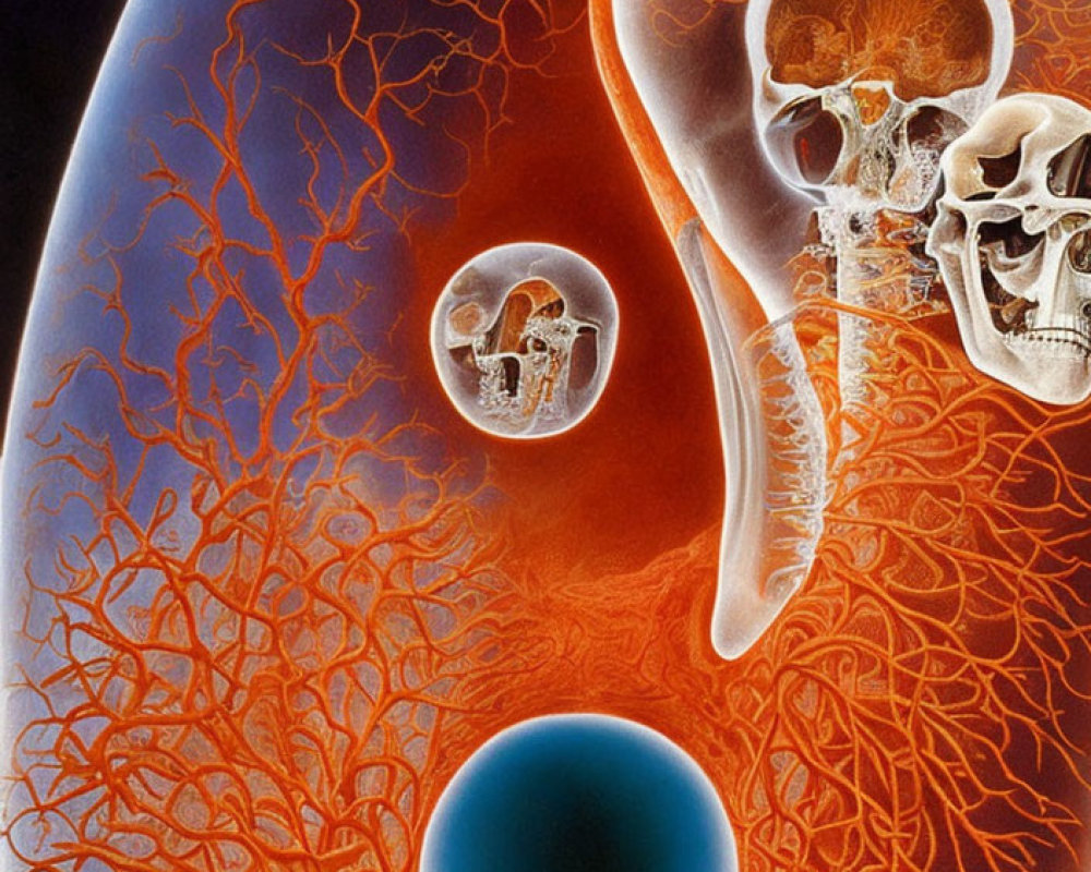 Detailed illustration of human embryo in womb with emphasis on placental attachment.