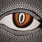 Fractal-style digital illustration of vibrant eye patterns