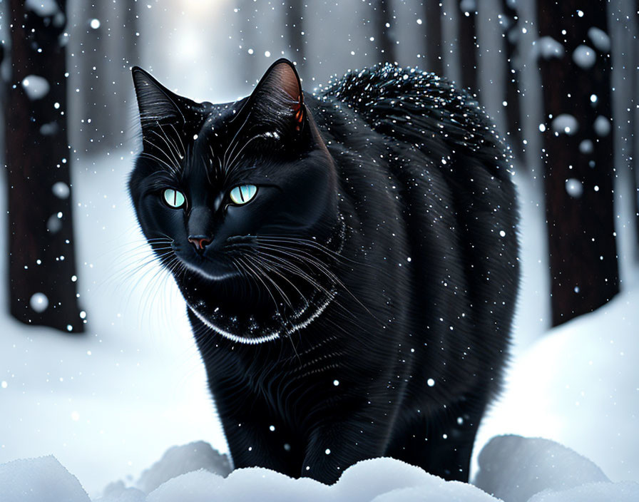 Winter cat 