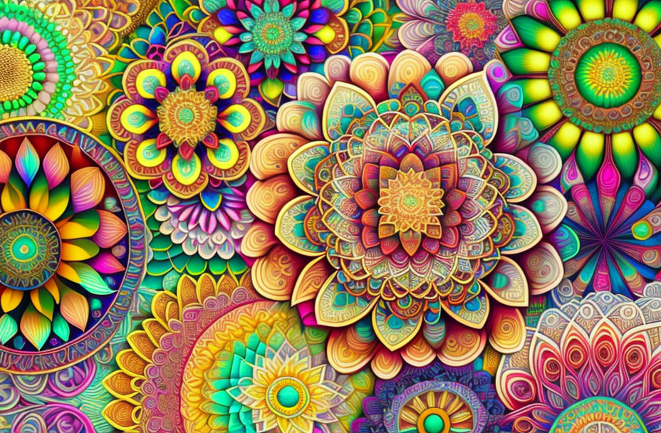 Colorful Mandala Art with Detailed Patterns