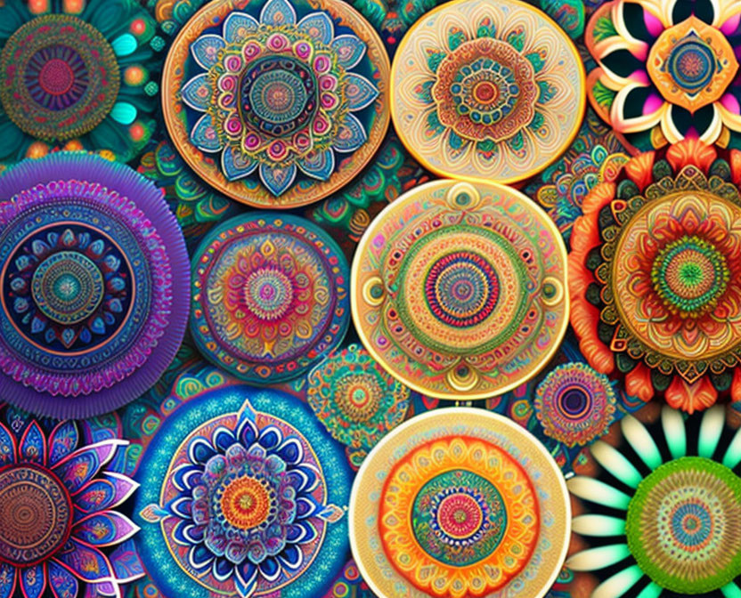 Colorful Mandala Patterns: Floral and Geometric Designs