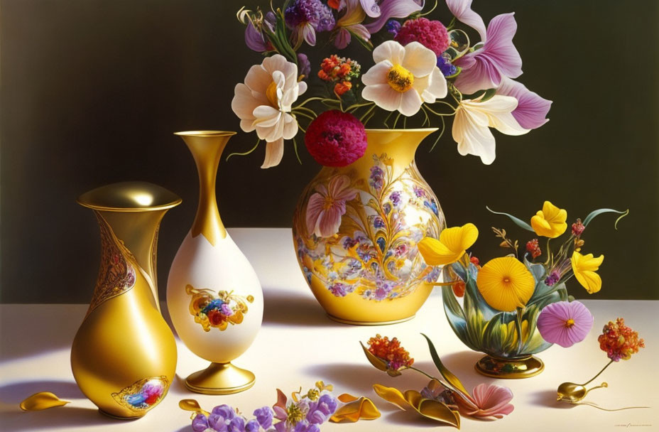 Blumen und Vasen 