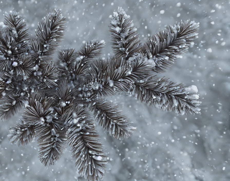 Detailed Snowflake with Intricate Icy Patterns