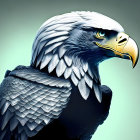 Detailed Bald Eagle Portrait with Sharp Beak & Intense Gaze