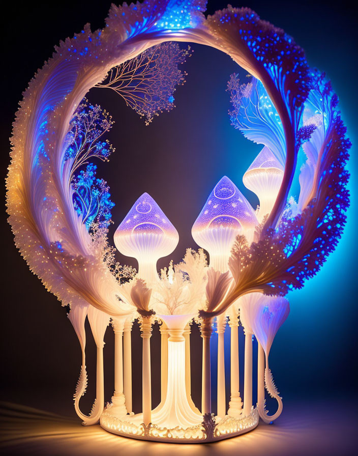 Whimsical marine paper sculpture with jellyfish, coral, and seagrass in circular frame