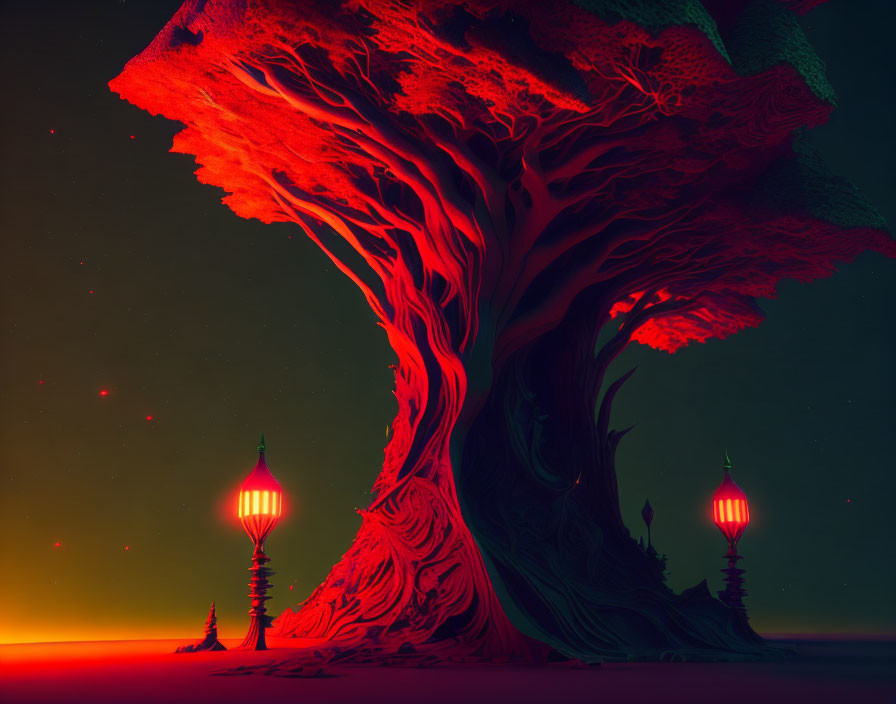 Lonely fantasy tree