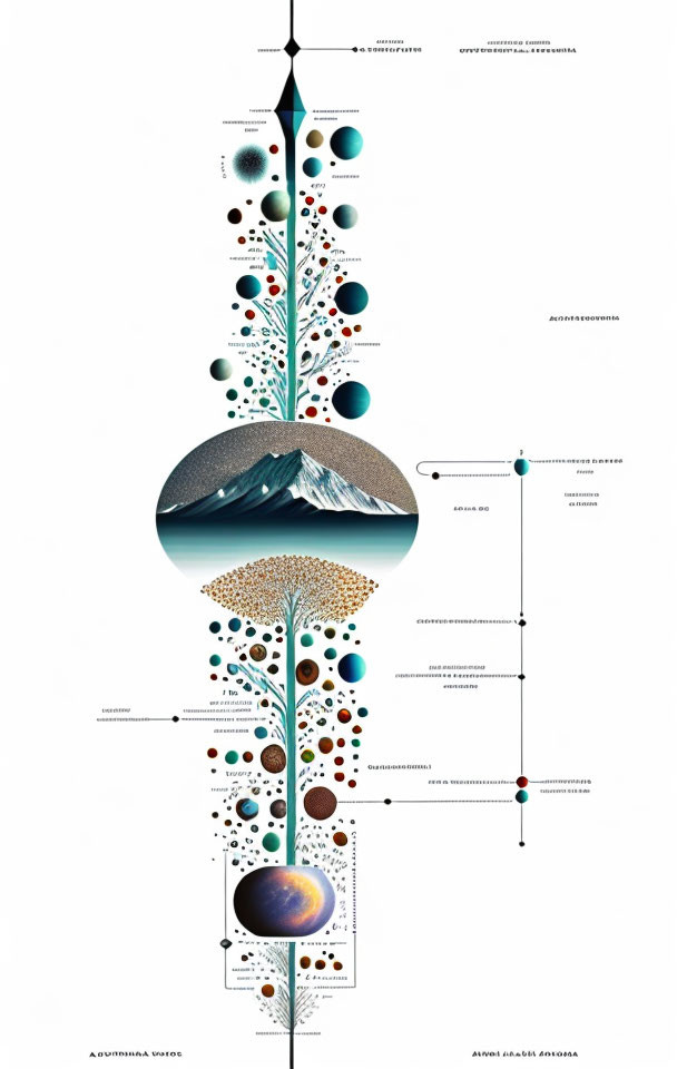 Detailed infographic: Earth's structure layers from atmosphere to core, with celestial body comparisons.