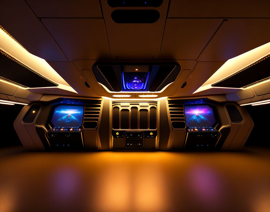 Sleek modern dashboard with glowing orange ambient lighting