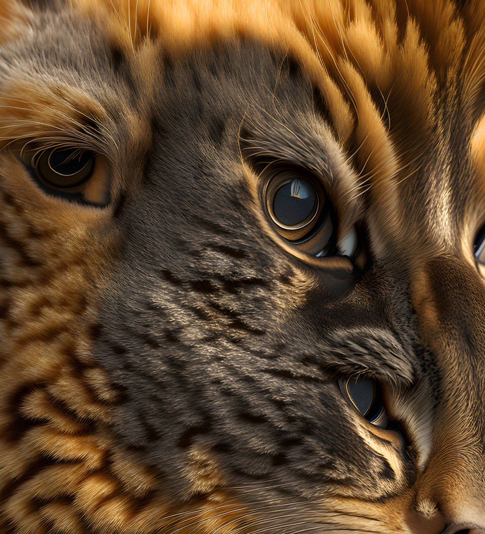 Detailed Close-Up of Cheetah's Eyes and Fur Texture