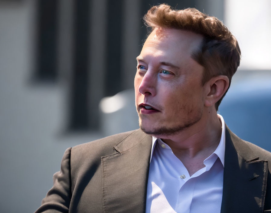 Professional man in suit with thoughtful expression outdoors under soft lighting