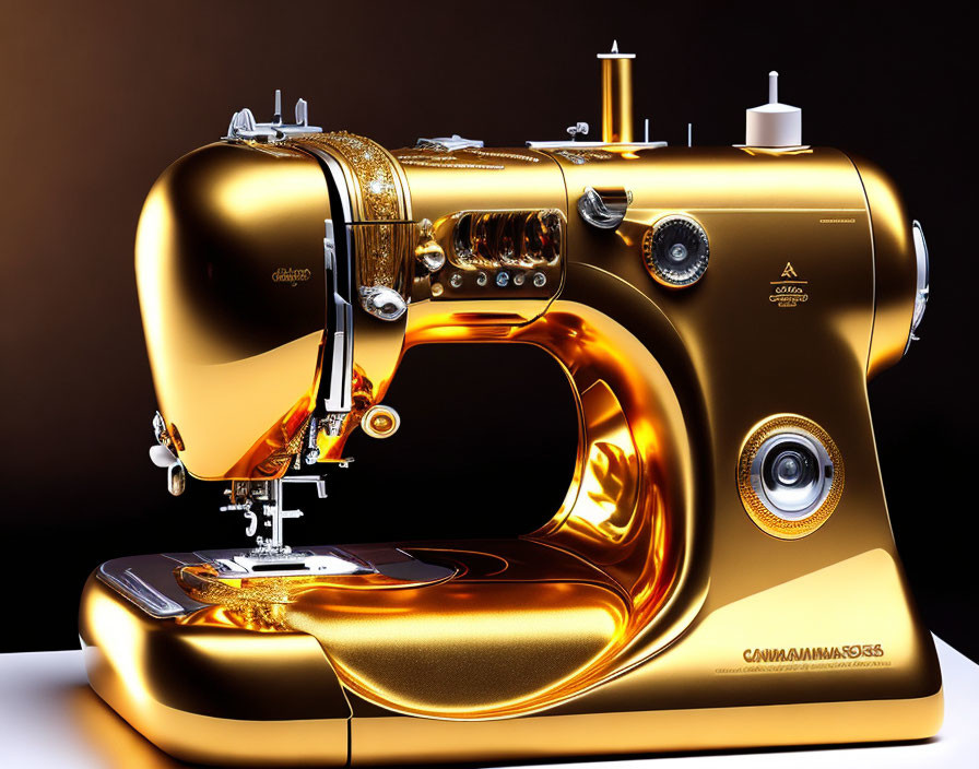Maquina de costura de oro