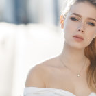 Bride Portrait with Tiara, Veil, Soft Makeup, and Ethereal Background