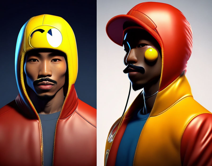 Colorful Hoodie Artwork Inspired by Super Mario Character