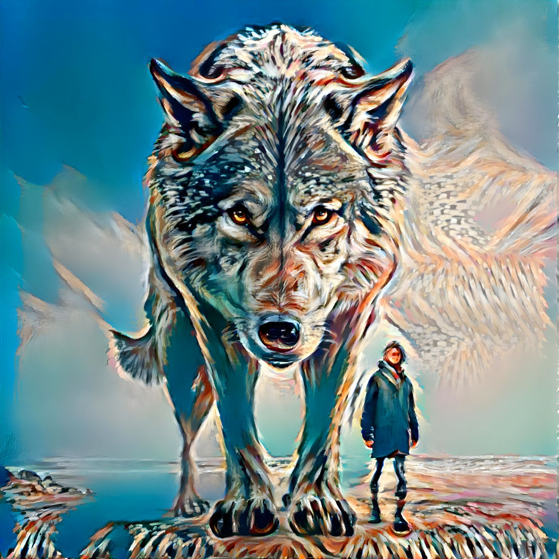 Gigantic wolf