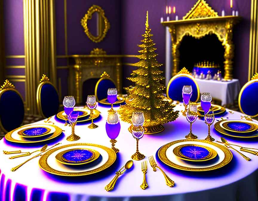 "Bohemia Luxe: Dining Room -Royal Blue"