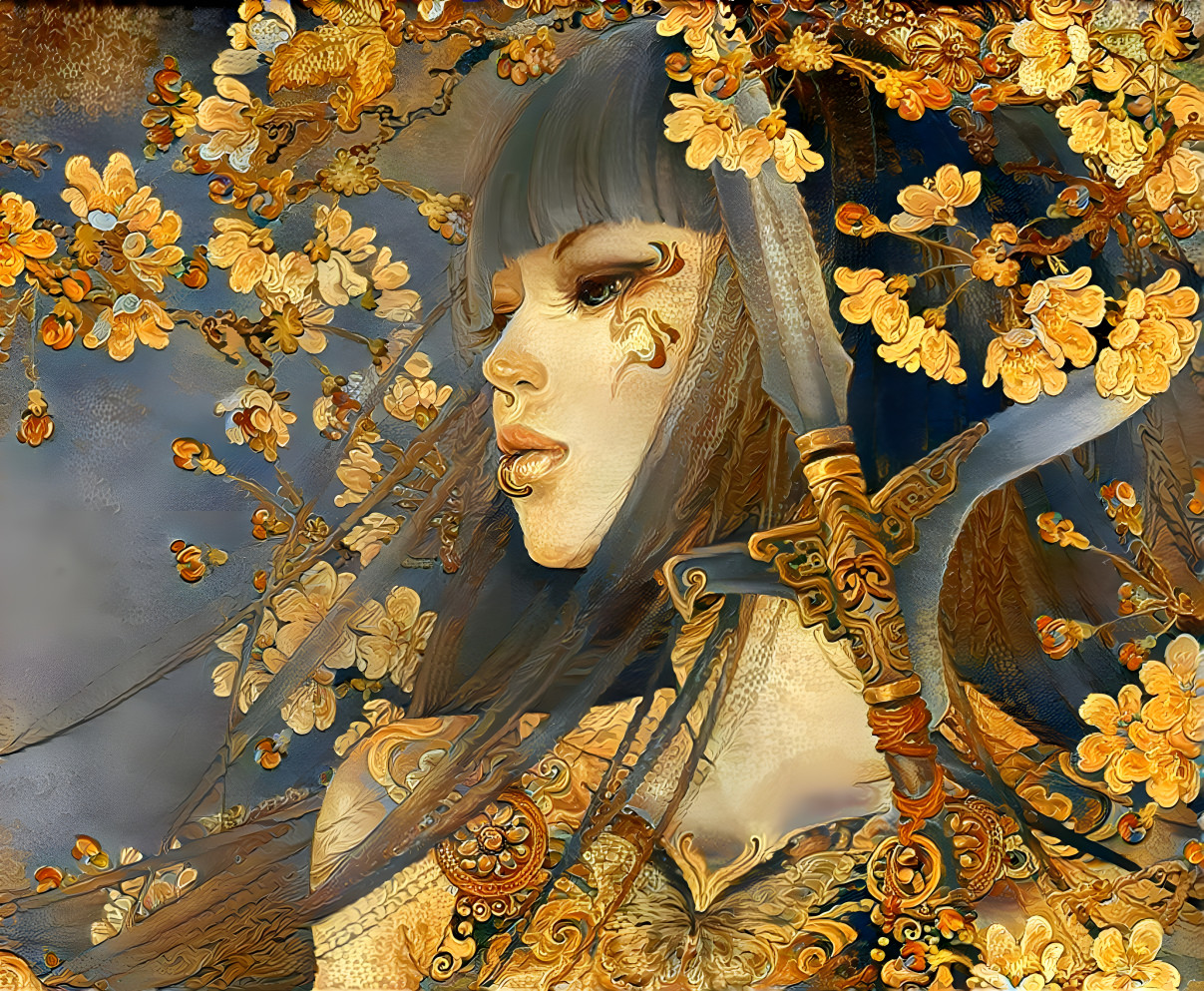 Golden Samurai Girl