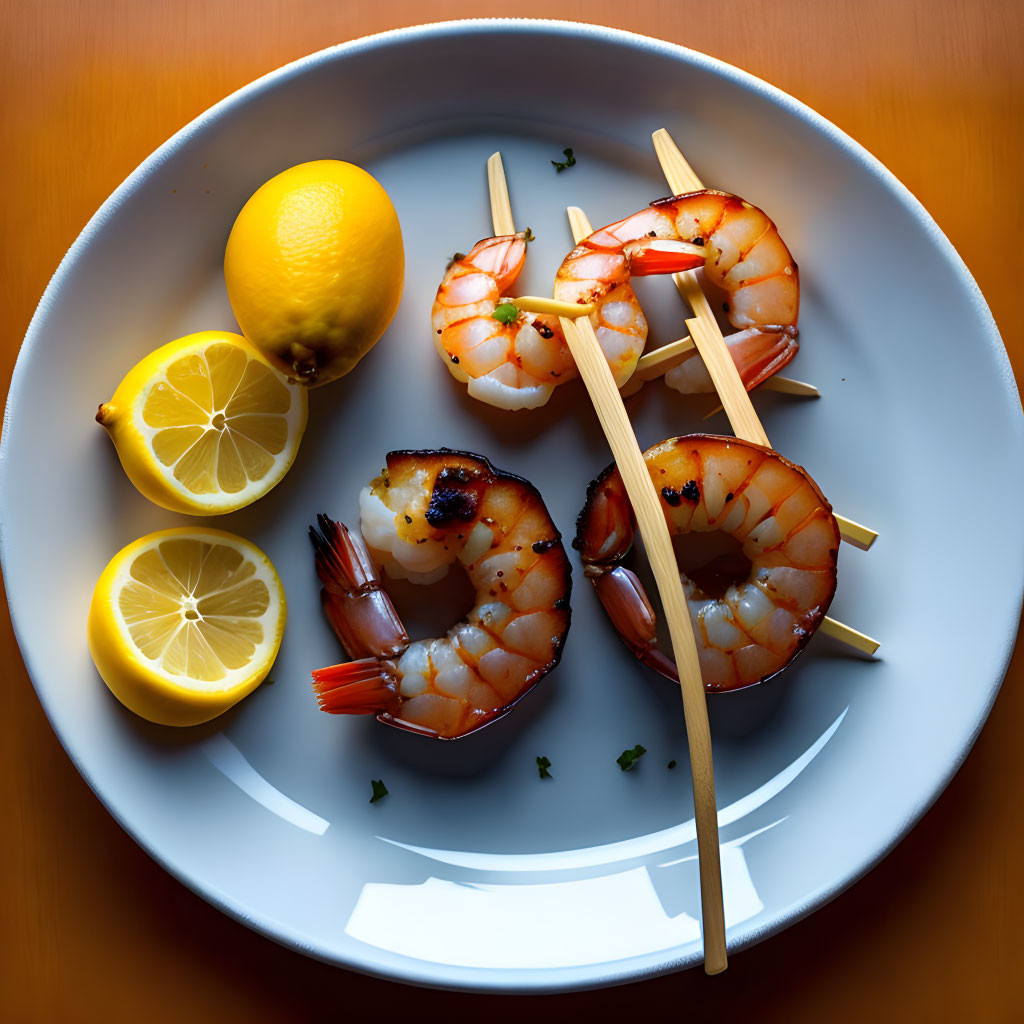 Grilled Shrimp Skewers with Lemon and Herbs for a Delicious Dish