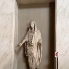 Classical female figure 3D wall art in high-relief sculpture style