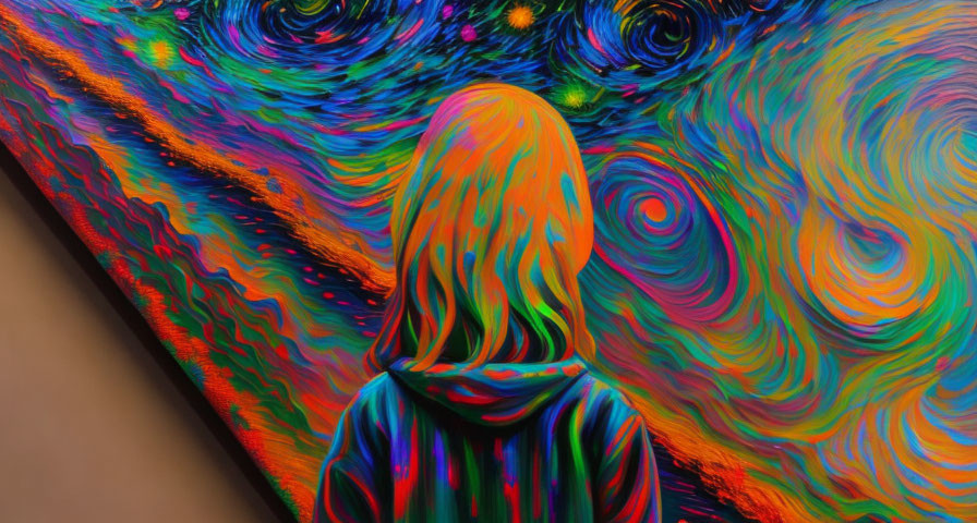 Colorful Hoodie Reflects Psychedelic Art Swirls