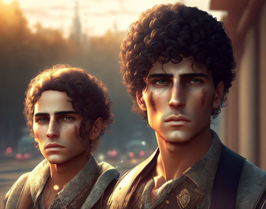 Curly Haired Male Characters with Scars in Urban Setting