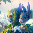 Renaissance-themed anthropomorphic mouse characters in elegant attire