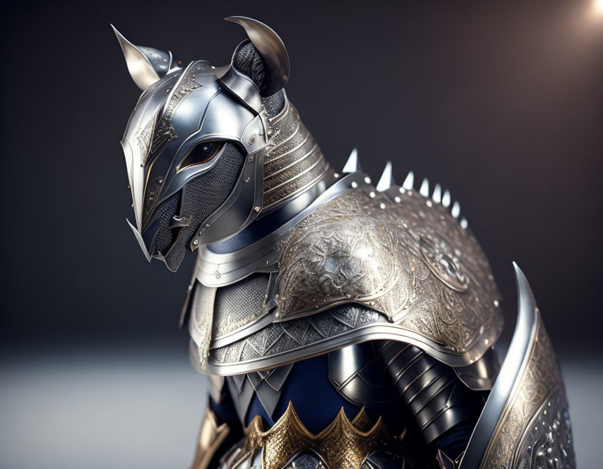 Detailed digital illustration of a knight in dragon-themed armor