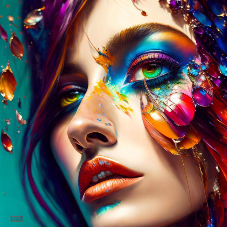 Colorful Gemstone Makeup Creates Ethereal Look