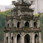 Intricate fantasy palace with domes, arches, and stairway