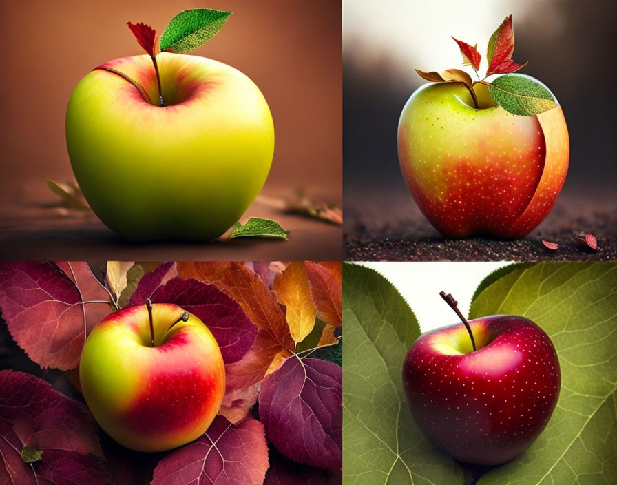 Colorful Apple Images with Different Backgrounds & Styles