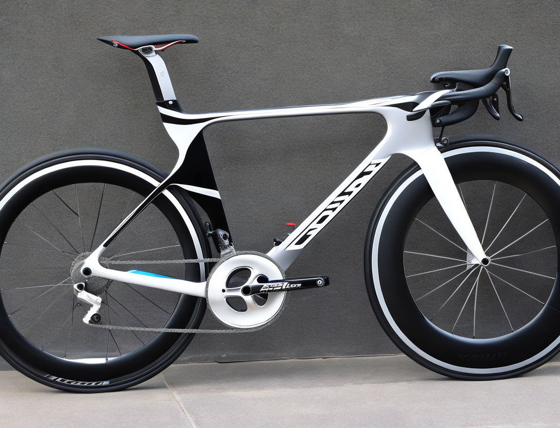 Sleek Carbon Road Bike with Deep-section Wheels