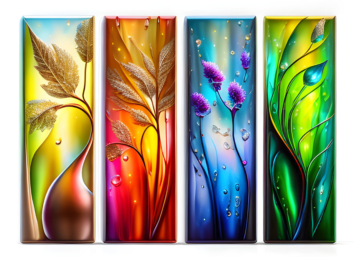 Seasonal Abstract Panels Featuring Colorful Designs