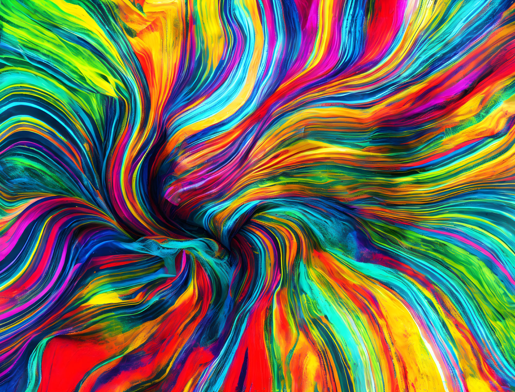 Colorful abstract art with flowing wavelike pattern