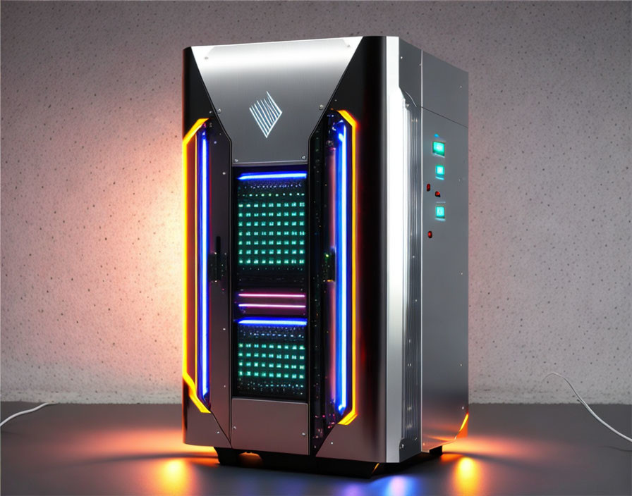 RGB Lit Gaming PC Tower with Transparent Side Panel Display