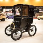 Vintage Carriage with Ornate Details in Sepia Environment